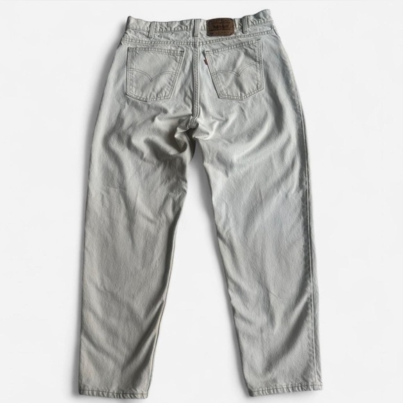 Vintage Levi's 550 Jeans Size 36x30 Orange Tab 90's USA Relaxed Fit Taper Cream - Picture 3 of 8